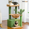 PAWZ Road Cactus Cat Tree Tower Condo House with Large Hammock Kitten Indoor Toy